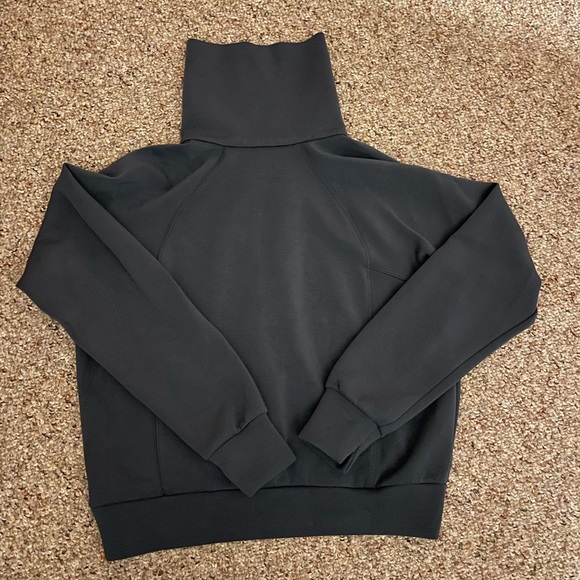 Spanx Air Essentials Half Zip Dark Storm Size Small - Picture 3 of 5